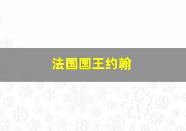 法国国王约翰