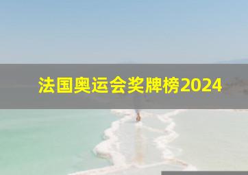 法国奥运会奖牌榜2024