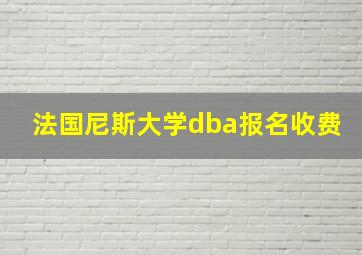 法国尼斯大学dba报名收费