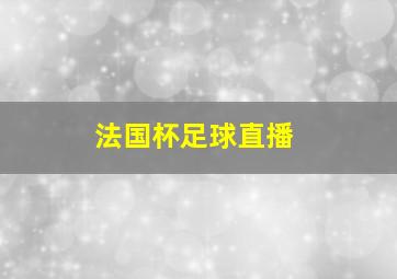 法国杯足球直播