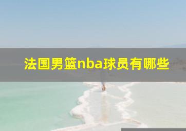 法国男篮nba球员有哪些