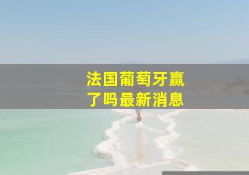 法国葡萄牙赢了吗最新消息