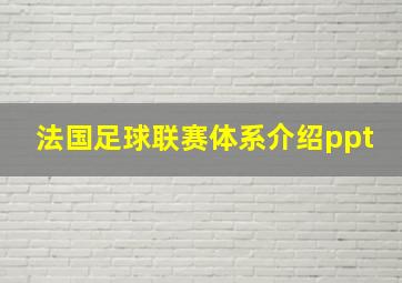 法国足球联赛体系介绍ppt