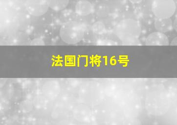 法国门将16号