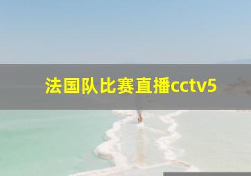 法国队比赛直播cctv5