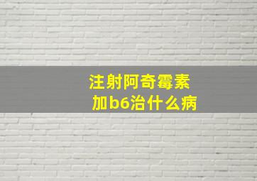 注射阿奇霉素加b6治什么病