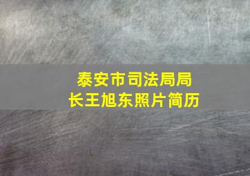 泰安市司法局局长王旭东照片简历