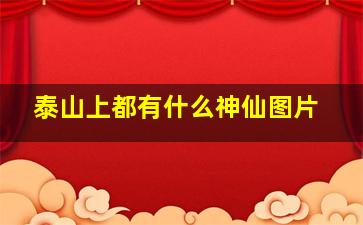 泰山上都有什么神仙图片