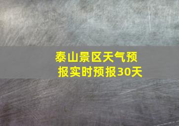 泰山景区天气预报实时预报30天