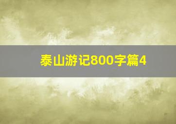 泰山游记800字篇4