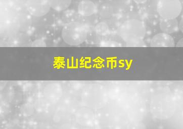 泰山纪念币sy