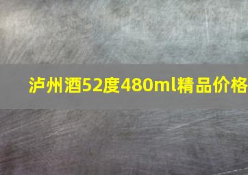 泸州酒52度480ml精品价格