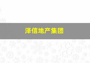 泽信地产集团