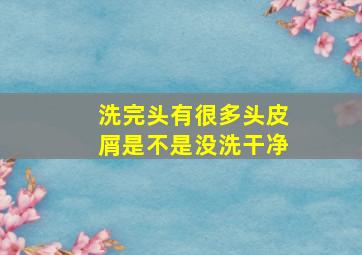 洗完头有很多头皮屑是不是没洗干净