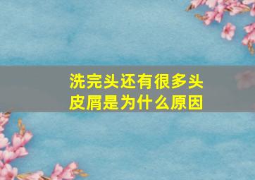 洗完头还有很多头皮屑是为什么原因