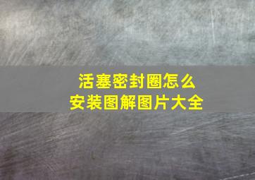 活塞密封圈怎么安装图解图片大全