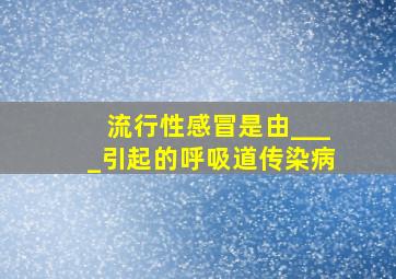 流行性感冒是由____引起的呼吸道传染病