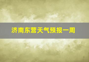 济南东营天气预报一周