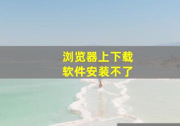 浏览器上下载软件安装不了