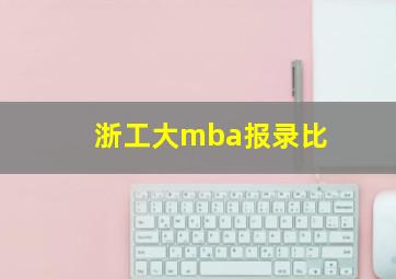 浙工大mba报录比