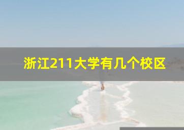 浙江211大学有几个校区