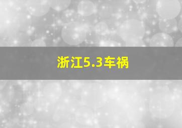 浙江5.3车祸