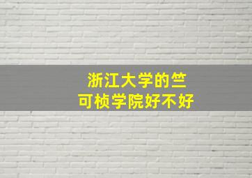 浙江大学的竺可桢学院好不好