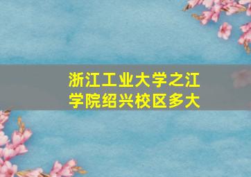 浙江工业大学之江学院绍兴校区多大