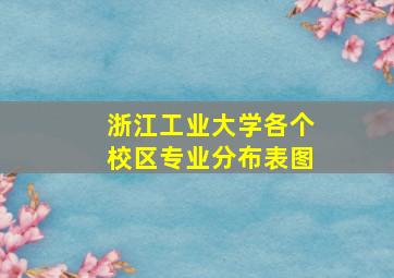 浙江工业大学各个校区专业分布表图