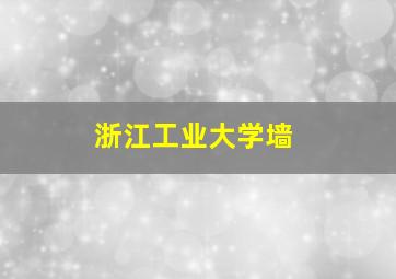 浙江工业大学墙