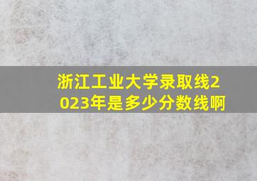 浙江工业大学录取线2023年是多少分数线啊