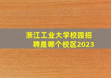 浙江工业大学校园招聘是哪个校区2023