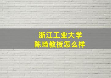 浙江工业大学陈琦教授怎么样