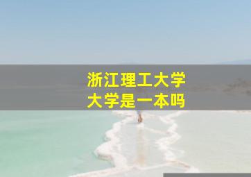 浙江理工大学大学是一本吗