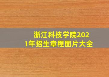 浙江科技学院2021年招生章程图片大全