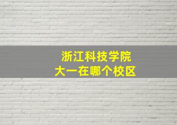 浙江科技学院大一在哪个校区