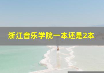 浙江音乐学院一本还是2本