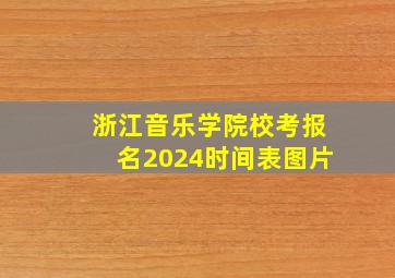 浙江音乐学院校考报名2024时间表图片