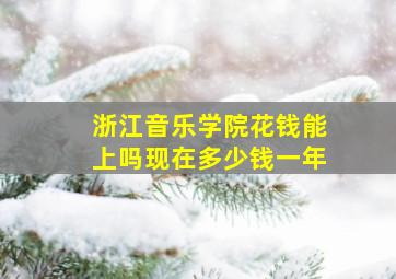 浙江音乐学院花钱能上吗现在多少钱一年