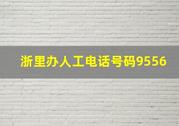 浙里办人工电话号码9556