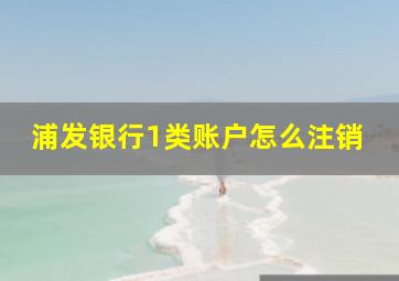 浦发银行1类账户怎么注销