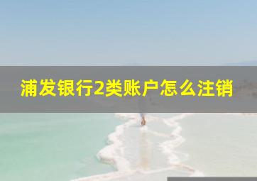 浦发银行2类账户怎么注销