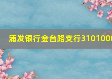 浦发银行金台路支行3101000