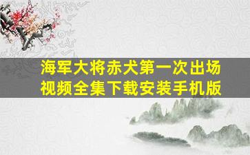 海军大将赤犬第一次出场视频全集下载安装手机版