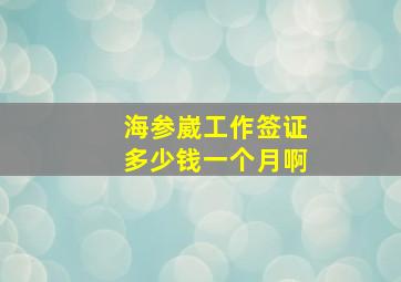 海参崴工作签证多少钱一个月啊