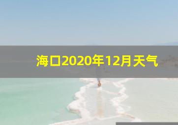 海口2020年12月天气