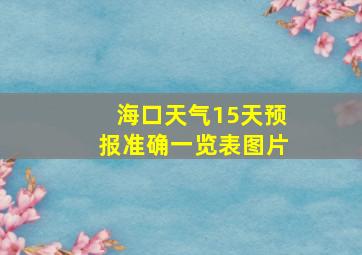 海口天气15天预报准确一览表图片