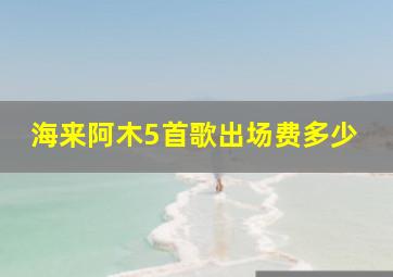 海来阿木5首歌出场费多少