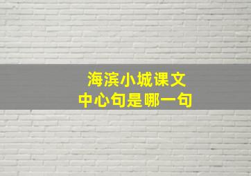 海滨小城课文中心句是哪一句