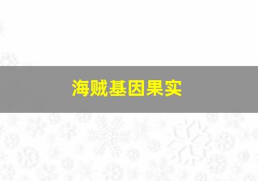 海贼基因果实